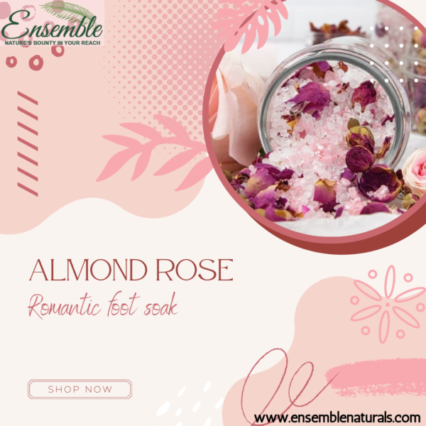 Almond Rose Romance Foot Soak/Bath Salt - 270gms - Image 3