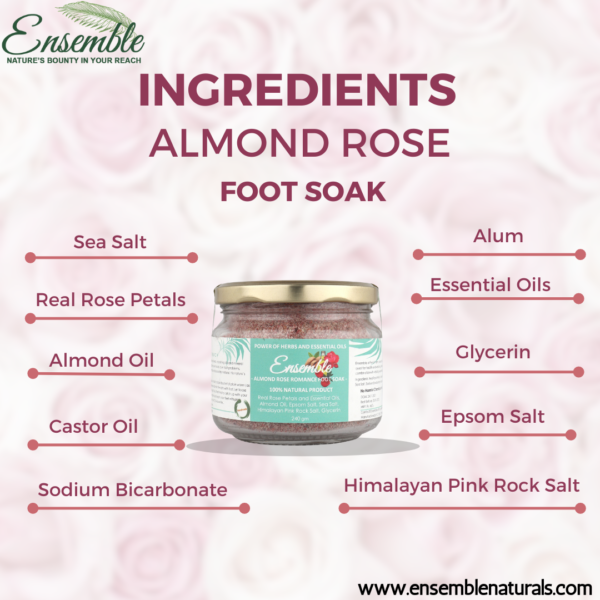 Almond Rose Romance Foot Soak/Bath Salt - 270gms - Image 4