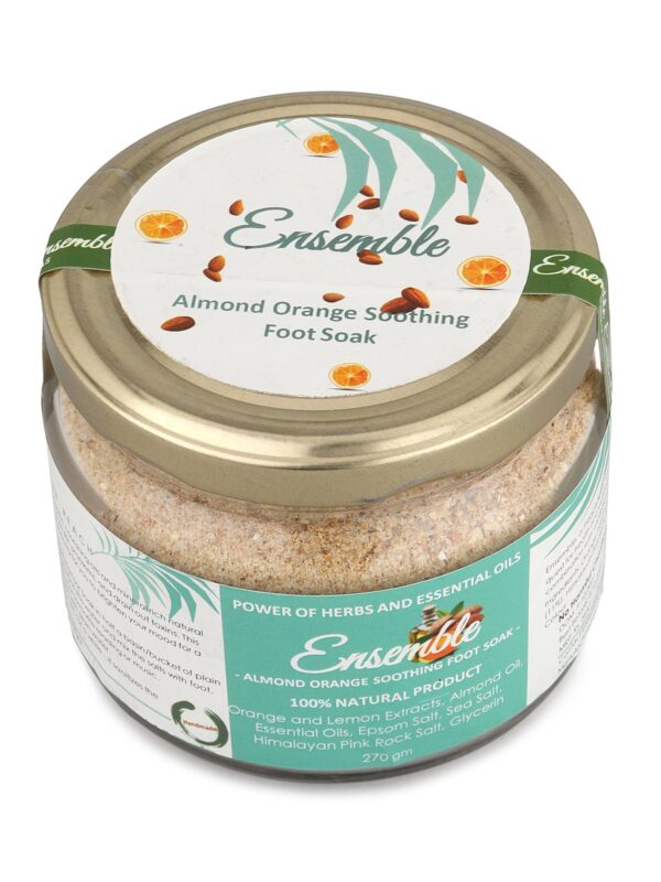 Soothing Almond Orange Foot Soak/Bath Salt - 270gms - Image 2